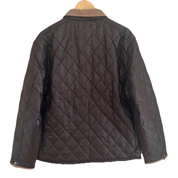 Yellowstone Brown Quilted Logo Snap Button Zip Up Corduroy Trim Jacket NWT Sz XL - Picture 3 of 11